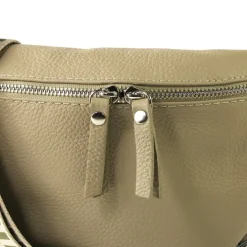Toscanto Damen Gürteltasche Leder Tasche taupe beige OTT807BN