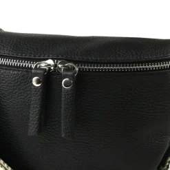 Toscanto Damen Gürteltasche Leder Tasche schwarz OTT807BS