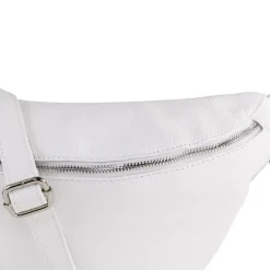 Toscanto Damen Gürteltasche Leder Tasche weiß OTT820BW