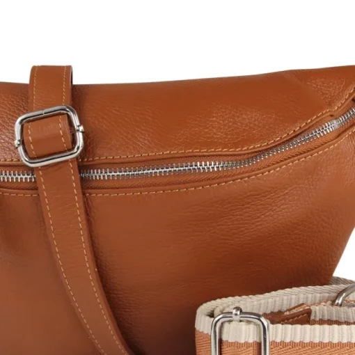 Toscanto Damen Gürteltasche Leder Tasche hellbraun OTT821BC