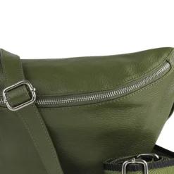 Toscanto Damen Gürteltasche Leder Tasche grün OTT821BG