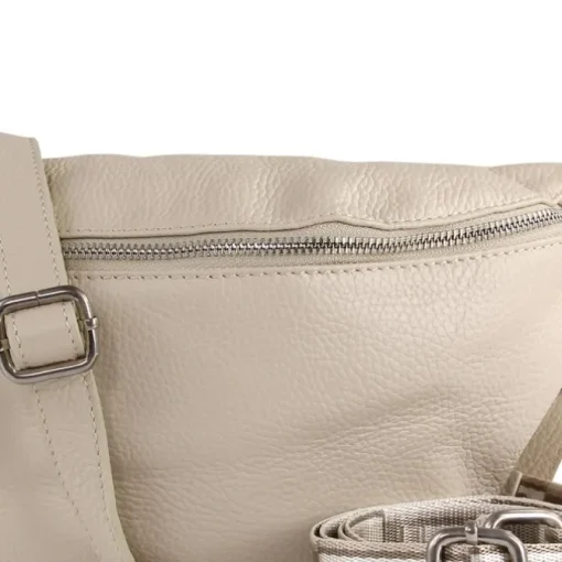 Toscanto Damen Gürteltasche Leder Tasche beige OTT821BI
