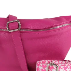 Toscanto Damen Gürteltasche Leder Tasche pink OTT821BP