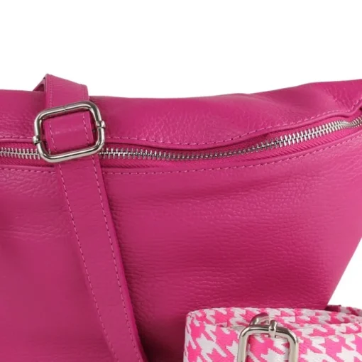 Toscanto Damen Gürteltasche Leder Tasche pink OTT821BP