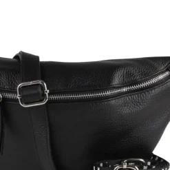 Toscanto Damen Gürteltasche Leder Tasche schwarz OTT821BS