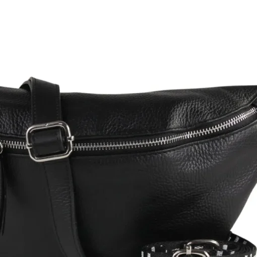 Toscanto Damen Gürteltasche Leder Tasche schwarz OTT821BS