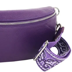 Toscanto Damen Gürteltasche Leder Tasche lila/violett OTTM808GV