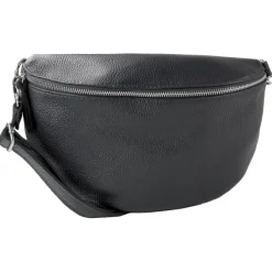 Toscanto Damen Gürteltasche Leder Tasche schwarz OTT825BS