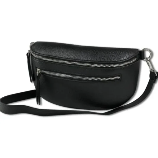 Toscanto Damen Gürteltasche Leder Tasche schwarz OTTM801BS