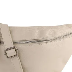 Toscanto Damen Gürteltasche Leder Tasche beige OTT820BI