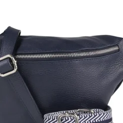 Toscanto Damen Gürteltasche Leder Tasche dunkelblau OTT821BB