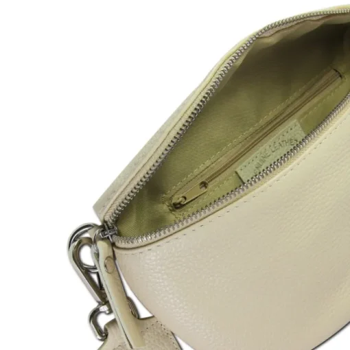 Toscanto Damen Gürteltasche Leder Tasche beige OTT807BI