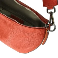Toscanto Damen Gürteltasche Leder Tasche orange papaya OTT807BE