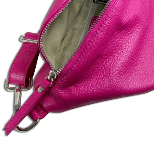 Toscanto Damen Gürteltasche Leder Tasche pink fuchsia OTT820BP