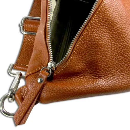 Toscanto Damen Gürteltasche Leder Tasche hellbraun OTT821BC