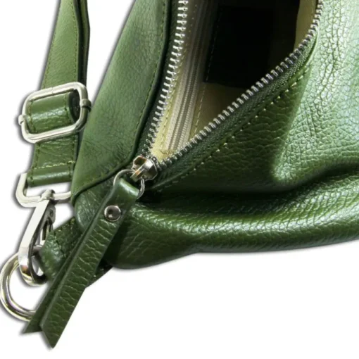 Toscanto Damen Gürteltasche Leder Tasche grün OTT821BG