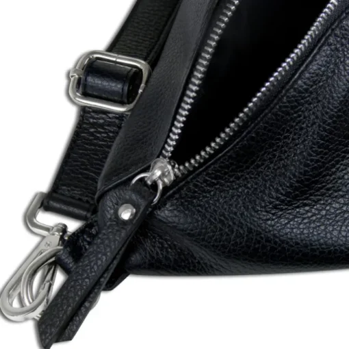 Toscanto Damen Gürteltasche Leder Tasche schwarz OTT821BS