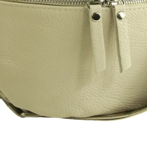 Toscanto Damen Gürteltasche Leder Tasche beige OTT807BI