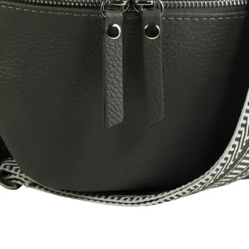 Toscanto Damen Gürteltasche Leder Tasche grau OTT807BK
