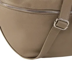 Toscanto Damen Gürteltasche Leder Tasche beige taupe OTT820BN