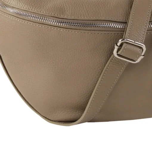 Toscanto Damen Gürteltasche Leder Tasche beige taupe OTT820BN