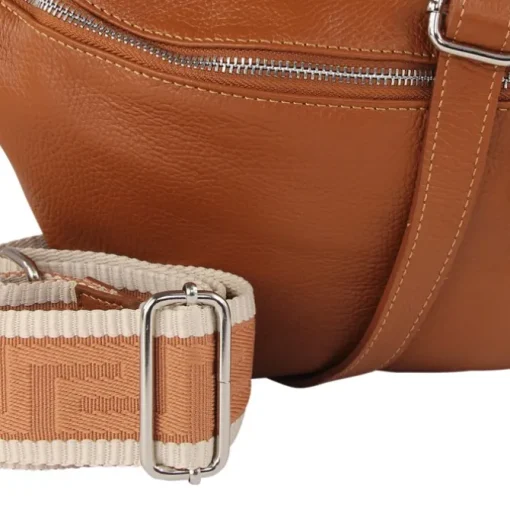 Toscanto Damen Gürteltasche Leder Tasche hellbraun OTT821BC