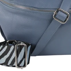 Toscanto Damen Gürteltasche Leder Tasche blau OTT821BF