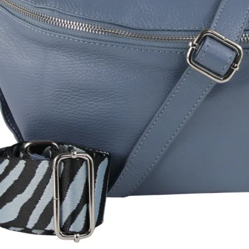 Toscanto Damen Gürteltasche Leder Tasche blau OTT821BF