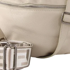 Toscanto Damen Gürteltasche Leder Tasche beige OTT821BI