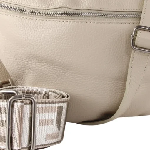 Toscanto Damen Gürteltasche Leder Tasche beige OTT821BI