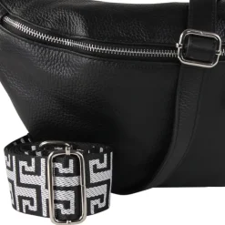 Toscanto Damen Gürteltasche Leder Tasche schwarz OTT821BS