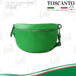 Toscanto Damen Gürteltasche Leder Tasche hellgrün OTT825BL