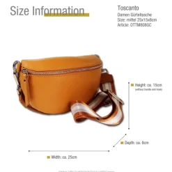 Toscanto Damen Gürteltasche Leder Tasche braun tan OTTM808GC