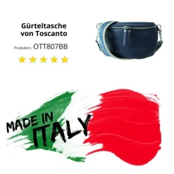 Toscanto Damen Gürteltasche Leder Tasche blau OTT807BB