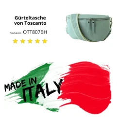 Toscanto Damen Gürteltasche Leder Tasche blau OTT807BH