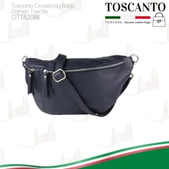 Toscanto Damen Gürteltasche Leder Tasche blau OTT820BB