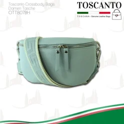 Toscanto Damen Gürteltasche Leder Tasche blau OTT807BH