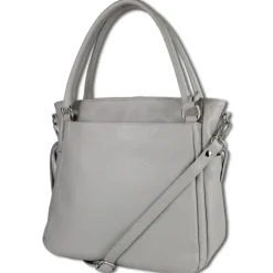 Toscanto Damen Handtasche Leder Tasche hellgrau OTT160HK