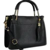 Toscanto Damen Handtasche Leder Tasche schwarz OTT157US