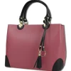 Toscanto Damen Handtasche Leder Tasche altrosa schwarz OTT156HA