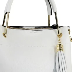 Toscanto Damen Handtasche Leder Tasche weiß OTT157UW
