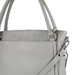 Toscanto Damen Handtasche Leder Tasche hellgrau OTT160HK