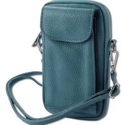 Toscanto Damen Handtasche Leder Tasche hellblau OTT827SH