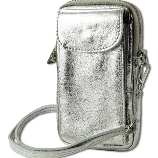 Toscanto Damen Handtasche Leder Tasche silber OTT827SJ