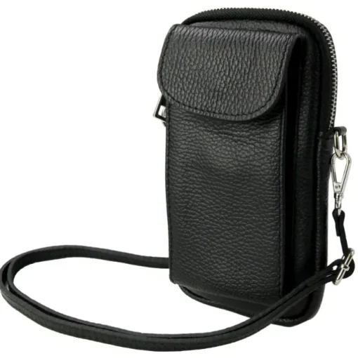 Toscanto Damen Handtasche Leder Tasche schwarz OTT827SS
