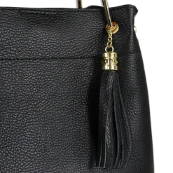 Toscanto Damen Handtasche Leder Tasche schwarz OTT157US