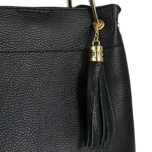 Toscanto Damen Handtasche Leder Tasche schwarz OTT157US
