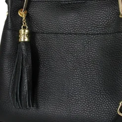 Toscanto Damen Handtasche Leder Tasche schwarz OTT157US
