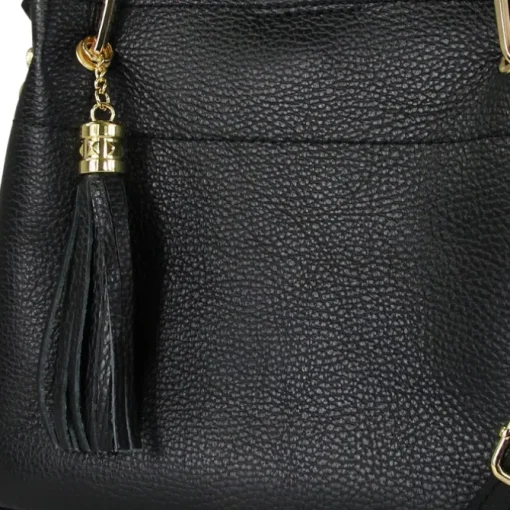 Toscanto Damen Handtasche Leder Tasche schwarz OTT157US