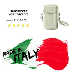 Toscanto Damen Handtasche Leder Tasche beige OTT827SI